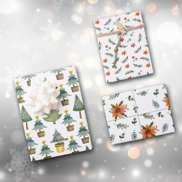 Feuille De Papier Cadeau Un Motif de Noël