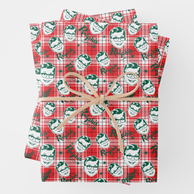 Feuille De Papier Cadeau Une histoire de Noël | Motif Ralphie (En situation)