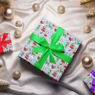 Feuille De Papier Cadeau Une journée au pôle Nord pendant Noël