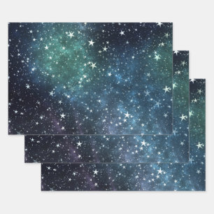 Feuille De Papier Cadeau Une nuit pleine étoile