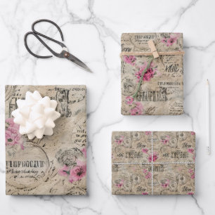Feuille De Papier Cadeau Une série de design éphémère français 24