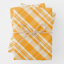 Unique Plaid Rustique de Campagne Jaune et Crème