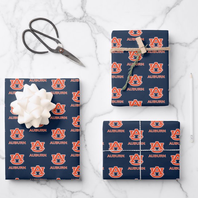 Feuille De Papier Cadeau Université d'Auburn | AU Auburn (Recto)