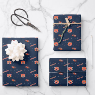 Feuille De Papier Cadeau Université d'Auburn   Motif de vacances