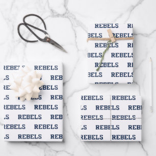 Feuille De Papier Cadeau Université du Mississippi Wordmark Rebels