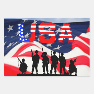 FEUILLE DE PAPIER CADEAU USA
