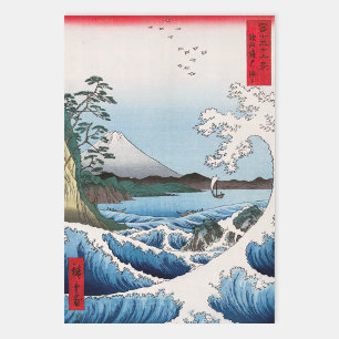 Feuille De Papier Cadeau Utagawa Hiroshige - Mer au large de Satta, provinc