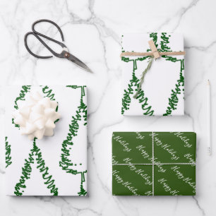 Feuille De Papier Cadeau Vacances en pin