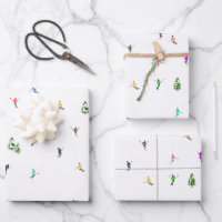Vacances Skieurs Alpins Illustration
