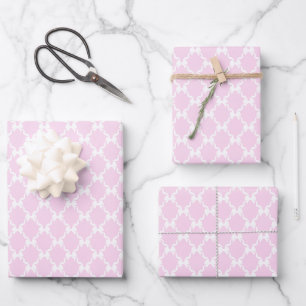 Feuille De Papier Cadeau Vaches Coquette Bleues, Trellis, Preppy