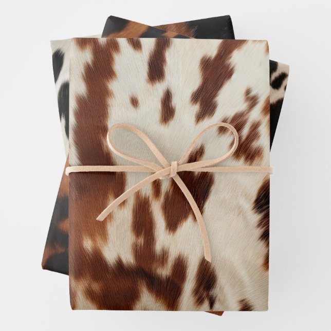 Feuille De Papier Cadeau Vachette à crème Brown (En situation)