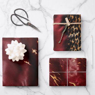 Feuille De Papier Cadeau Vachette rouge profonde du sud-ouest