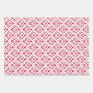Feuille De Papier Cadeau Valentines Day Wrapping Paper Flat Sheet Set of 3 