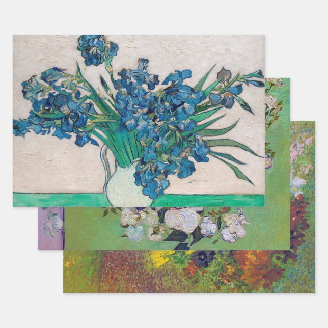Feuille De Papier Cadeau Van Gogh, Vase des fleurs (Lot)