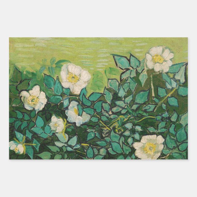 Feuille De Papier Cadeau Van Gogh Wild Roses (Devant)