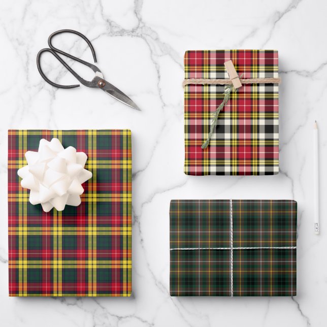 Feuille De Papier Cadeau Variations de tarte Clan Buchanan (Recto)