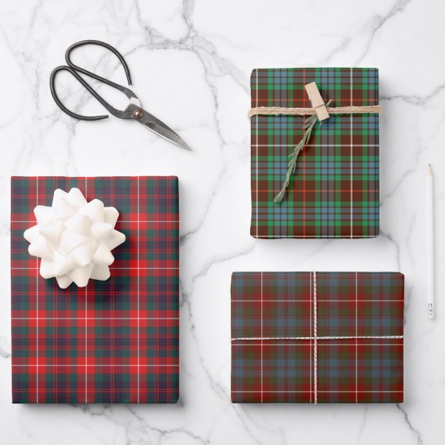Feuille De Papier Cadeau Variations de tarte Clan Fraser (Recto)