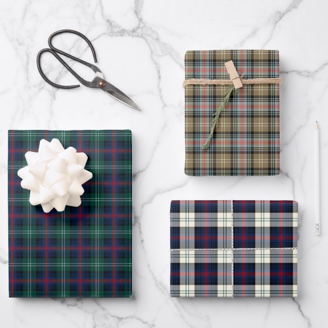 Feuille De Papier Cadeau Variations de tartes de Clan Sutherland (Recto)