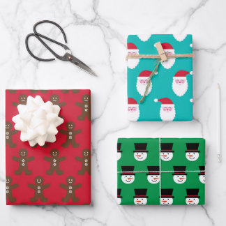 Feuille De Papier Cadeau Variété de Noël