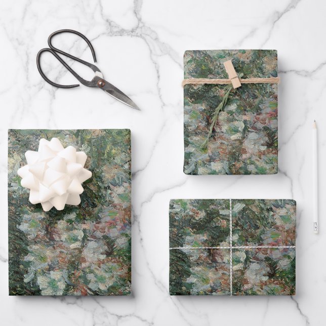 Feuille De Papier Cadeau Vase des fleurs de Claude Monet (Recto)