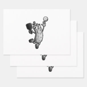 Feuille De Papier Cadeau Vedette de pickleball