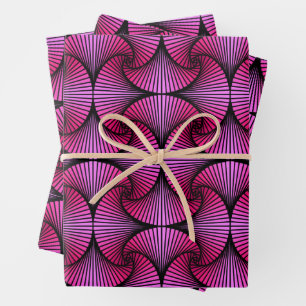 Feuille De Papier Cadeau Ventilateur 3D Géométrique Graphique