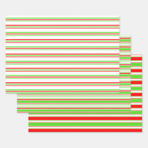 Feuille De Papier Cadeau Vert, blanc, rouge Motif de style Noël