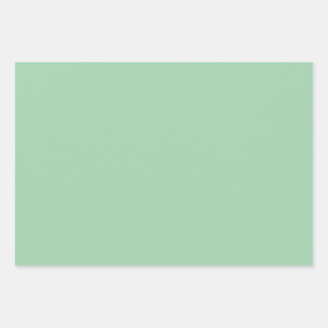 Feuille De Papier Cadeau Vert menthe solide (Devant)