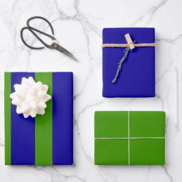 Feuille De Papier Cadeau Vert printemps et bleu