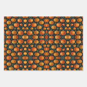 Feuille De Papier Cadeau Vibes à tarte Citrouille Halloween