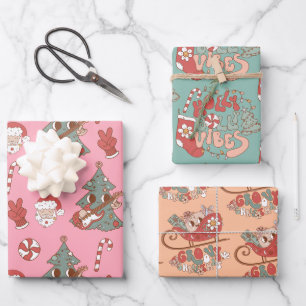 Feuille De Papier Cadeau Vibes super hippie Rockin Christmas Tree