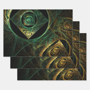 Feuille De Papier Cadeau Vibrations magiques Art Abstrait