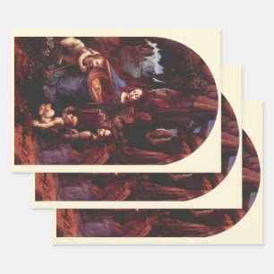Feuille De Papier Cadeau Vierge aux rochers de Léonard de Vinci