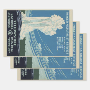 Feuille De Papier Cadeau Vieux fidèle à Yellowstone National Park