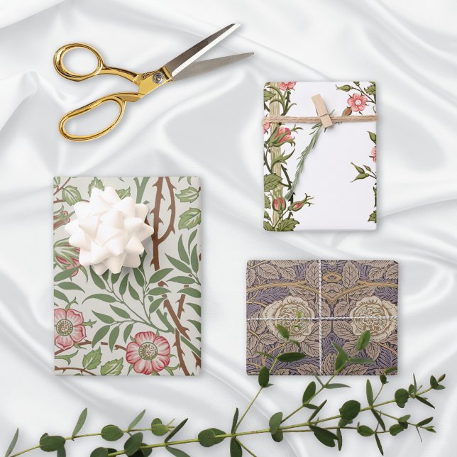 Feuille De Papier Cadeau Vignes Roses à bascule rose (Créateur téléchargé)