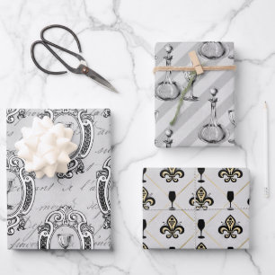 Feuille De Papier Cadeau Vin Paris