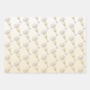 Feuille De Papier Cadeau Vin pétillant