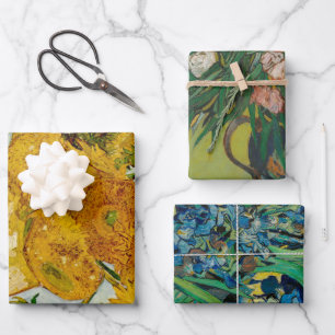 Feuille De Papier Cadeau Vincent Van Gogh 12 Tournesols Impressionniste