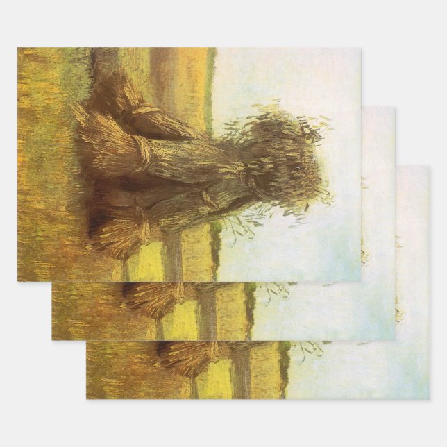Feuille De Papier Cadeau Vincent van Gogh - Chênes du blé (Lot)