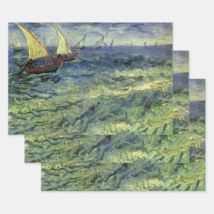 Feuille De Papier Cadeau Vincent van Gogh - La mer à Saintes Maries