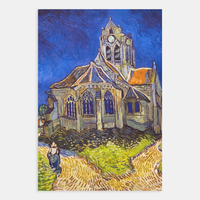 Feuille De Papier Cadeau Vincent van Gogh - L'église d'Auvers (Créateur téléchargé)