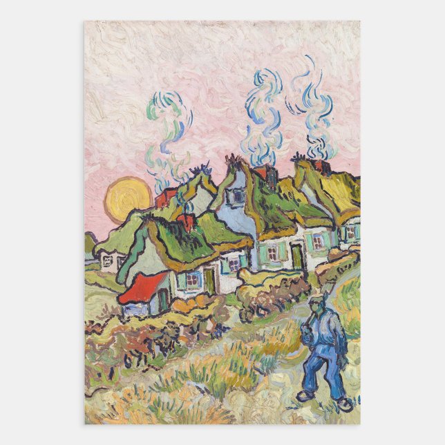 Feuille De Papier Cadeau Vincent van Gogh - Maisons et figure (Créateur téléchargé)