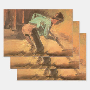 Feuille De Papier Cadeau Vincent van Gogh - Man Stooping w Stick ou Spade