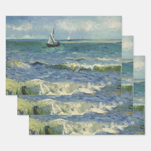 Feuille De Papier Cadeau Vincent van Gogh - Marine près de Saintes Maries
