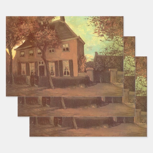 Feuille De Papier Cadeau Vincent van Gogh - Presbytère de Nuenen (Lot)