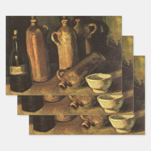 Feuille De Papier Cadeau Vincent van Gogh - Vie morte avec 4 bouteilles en 