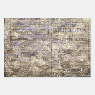 Feuille De Papier Cadeau Vintage