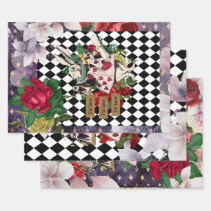 Feuille De Papier Cadeau Vintage Alice au pays des merveilles
