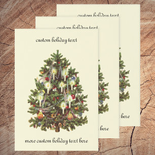 Feuille De Papier Cadeau Vintage Christmas, Decorated Victorian Tree