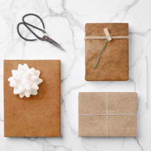 Feuille De Papier Cadeau Vintage Faux Parchment